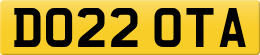 DO22 OTA private number plate